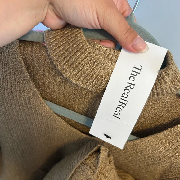 STORETS V-Neck Neutral Zipper Sleeve Sweater - Picture 4 of 5